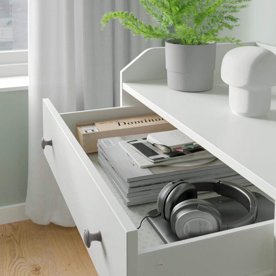 HAUGA chest of 3 drawers white - IKEA