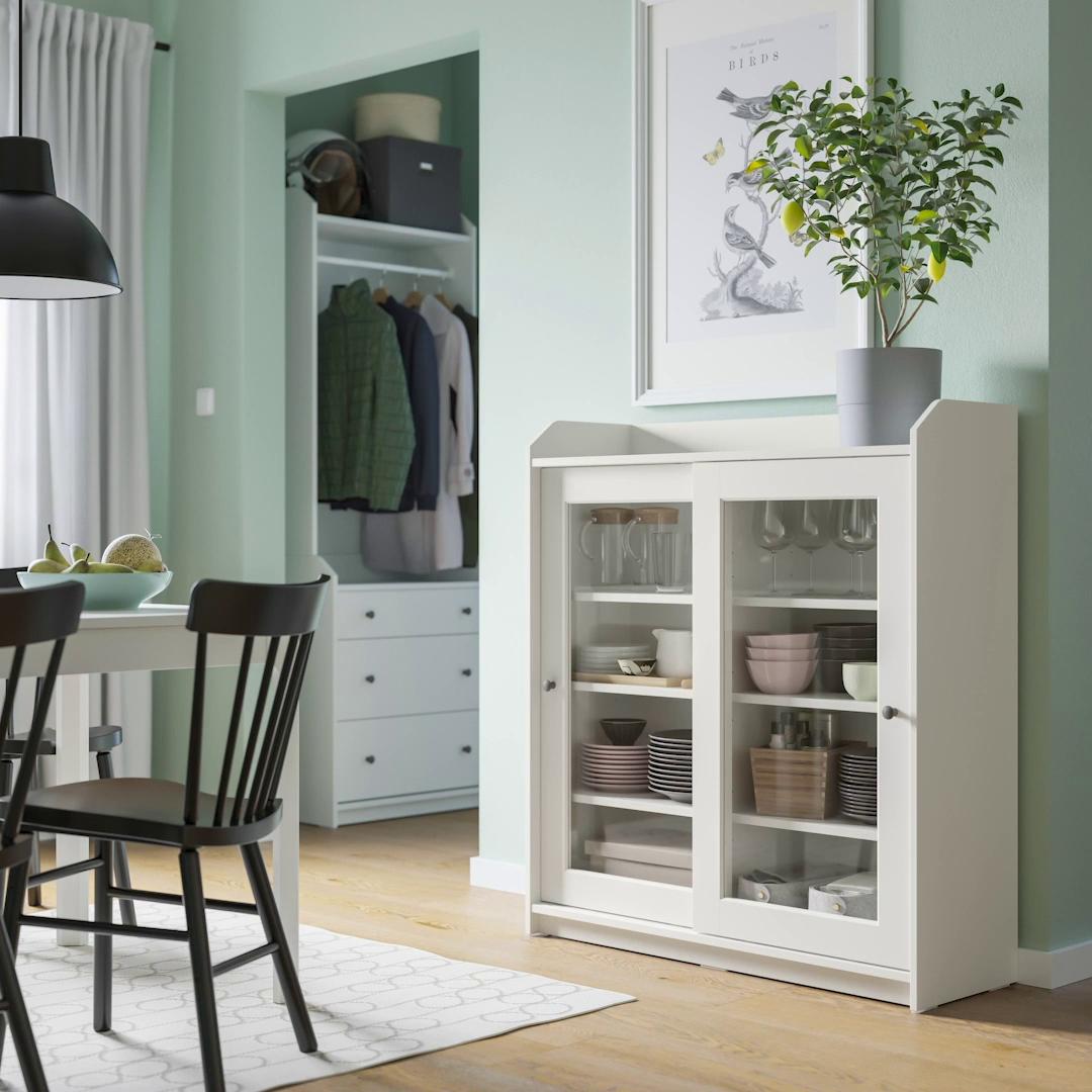 HAUGA storage combination white - IKEA