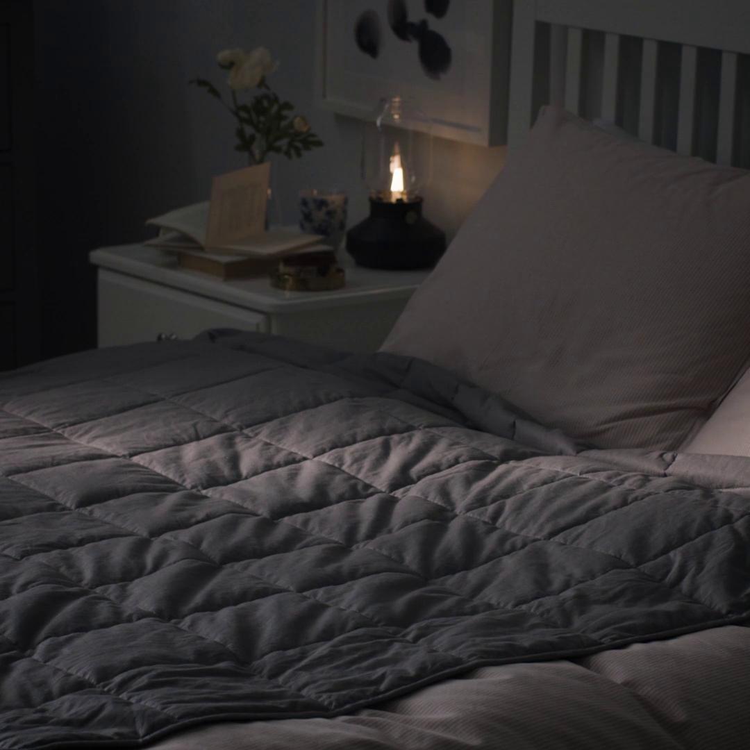 ODONVIDE weighted blanket, light warm dark grey - IKEA