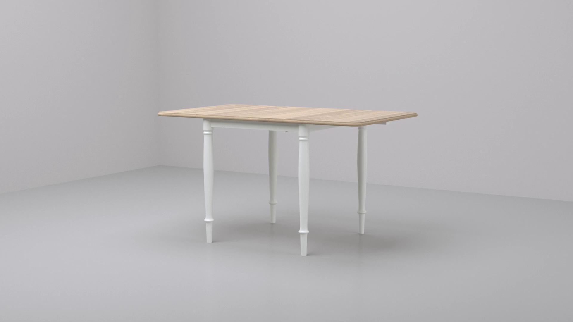 DANDERYD drop-leaf table pine veneer/black - IKEA