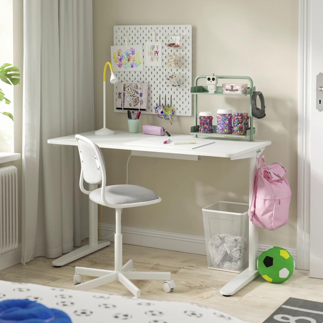 RELATERA desk combination white/light grey-green - IKEA